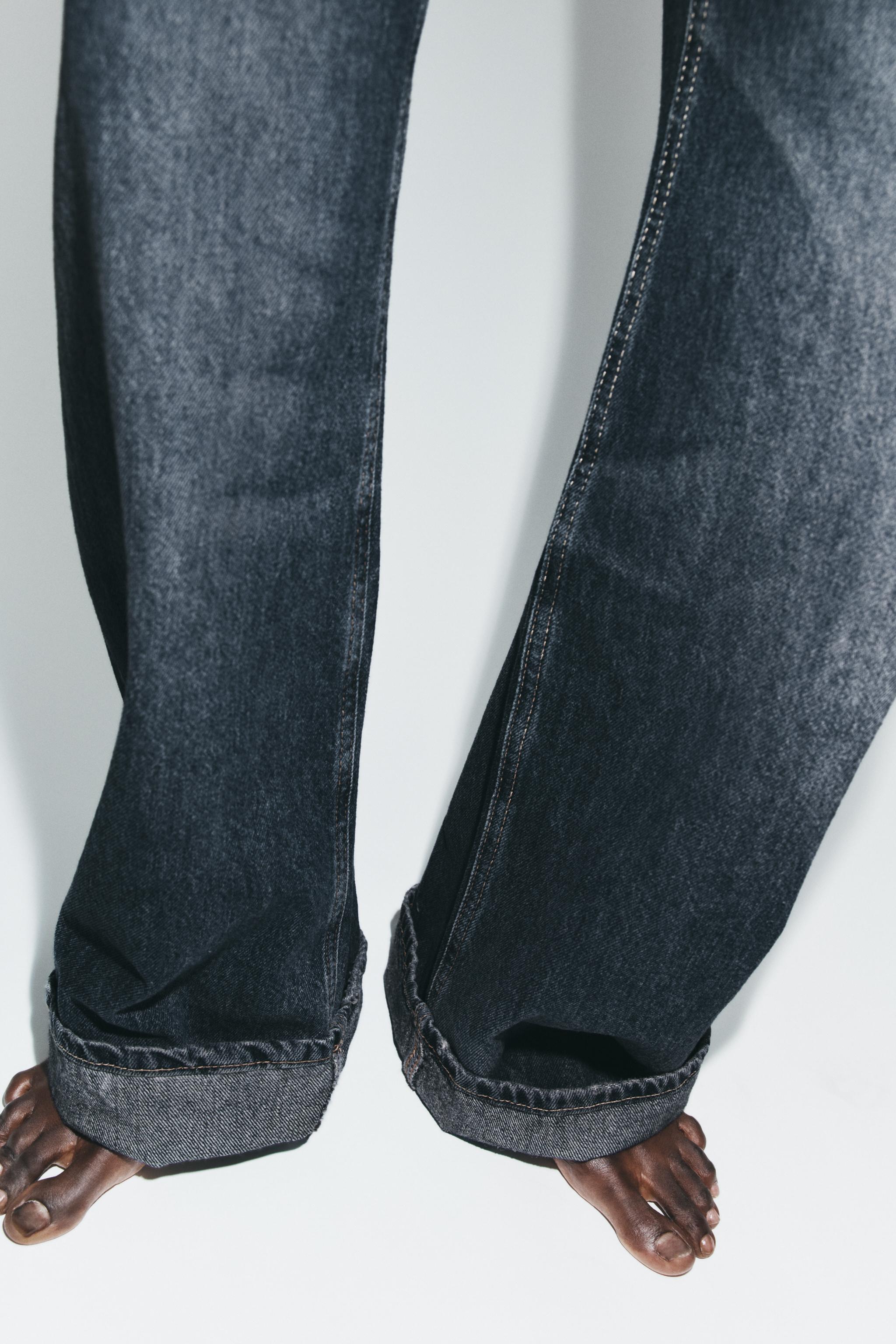 TRF BAGGY FOLDED MID-RISE JEANS